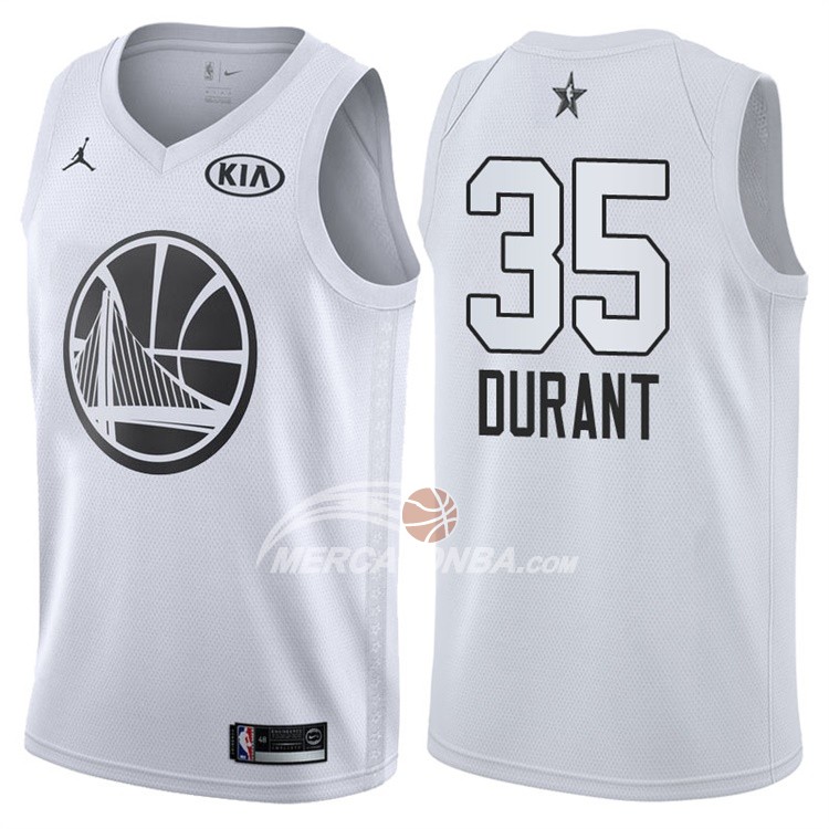 Maglia NBA Kevin Durant All Star 2018 Golden State Warriors Bianco